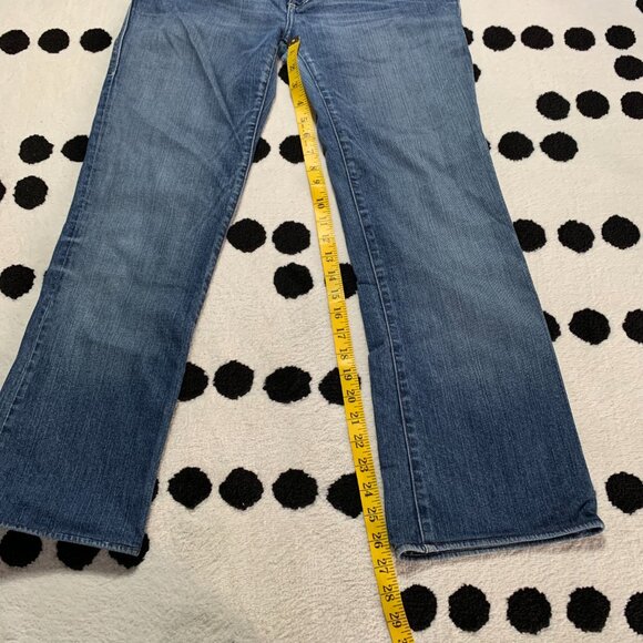 Victoria Beckham Rock & Republic Low Rise Distressed Denim Straight Leg Jeans - Picture 14 of 15